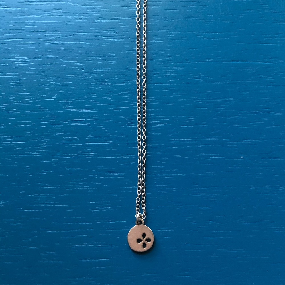 Gorjana Necklace Circle Charm Silver